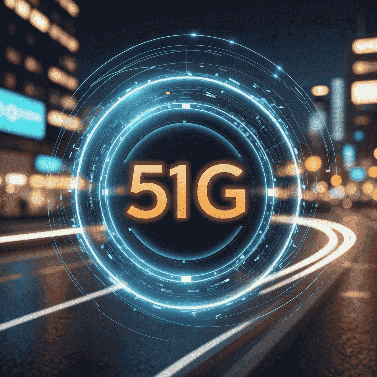 Illustration depicting the high speed of 5G internet with motion blur effects